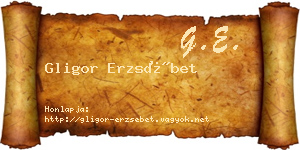 Gligor Erzsébet névjegykártya