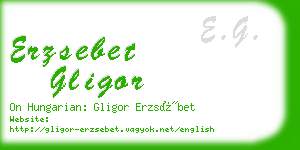 erzsebet gligor business card